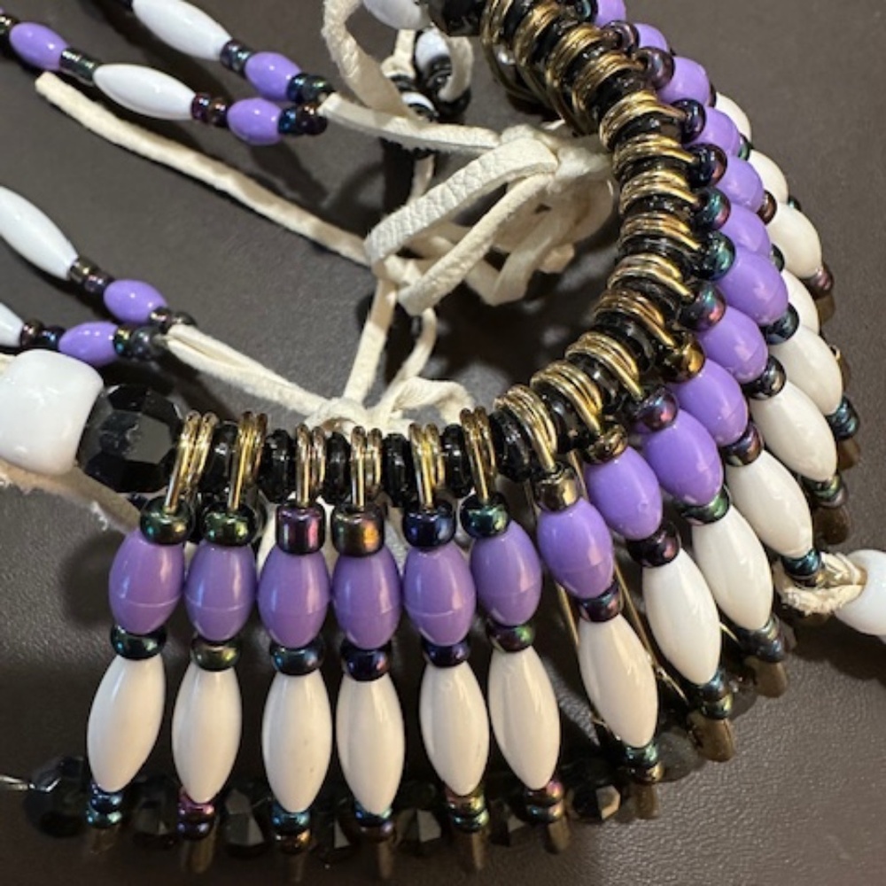 Native Handcrafted Leather and Bead Headdress